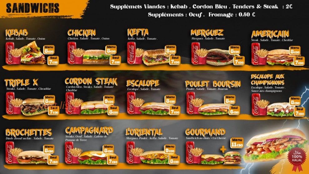 Kebab du coin — carte page 2