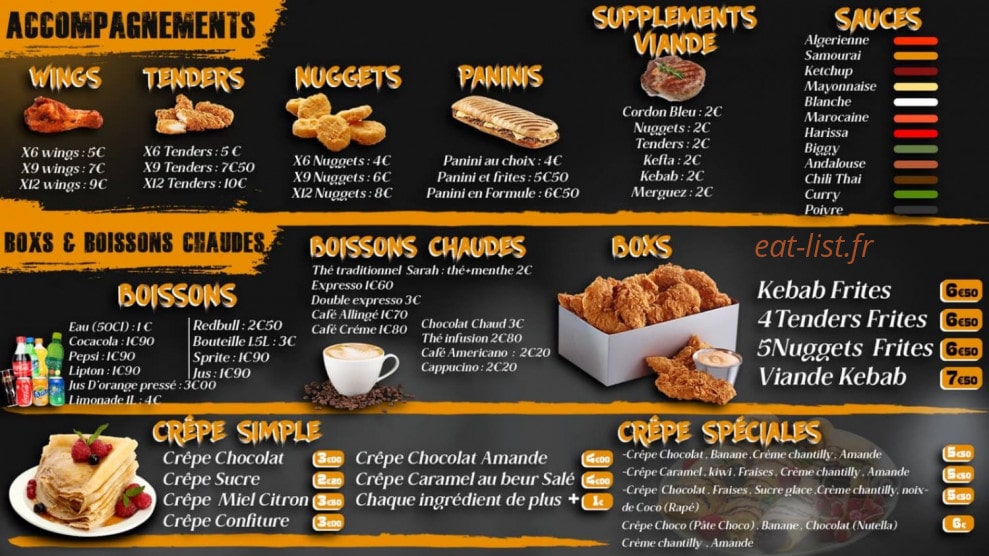 Kebab du coin — carte page 3