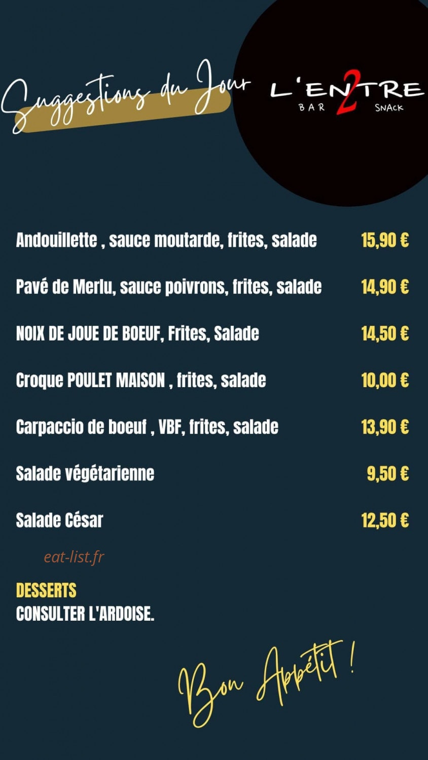 L' Entre 2 — carte page 1