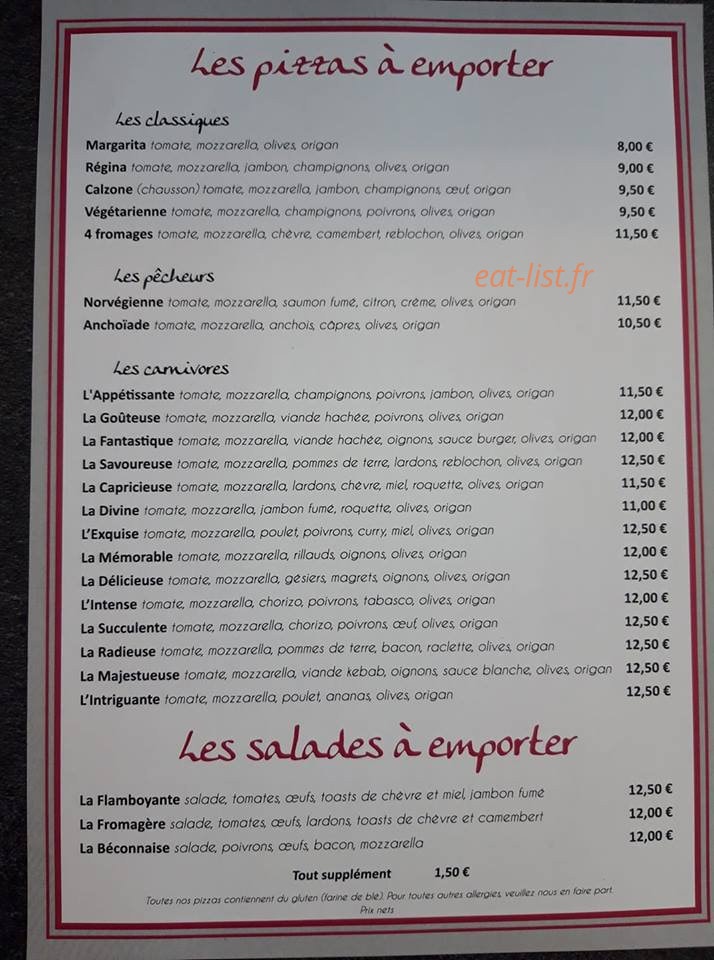 Aux P'tits Pâtons — carte page 2