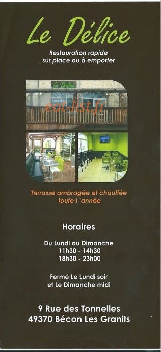 Le Délice — carte page 1