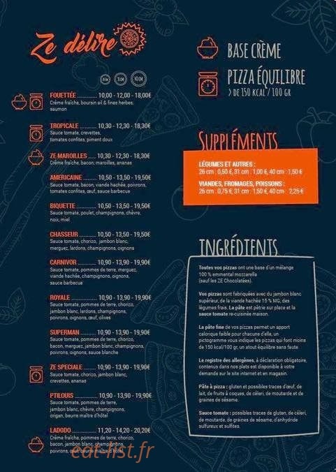 Ze pizza — carte page 2