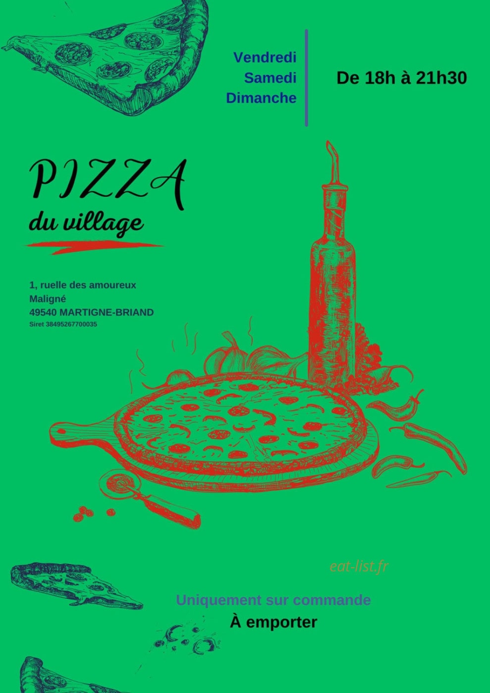 La Pizza du Village — carte page 1