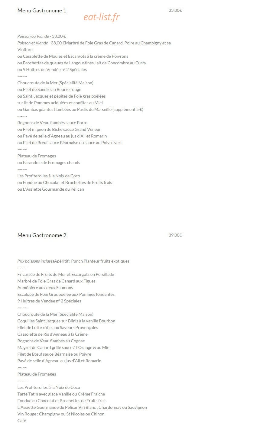 Le Pélican — carte page 3