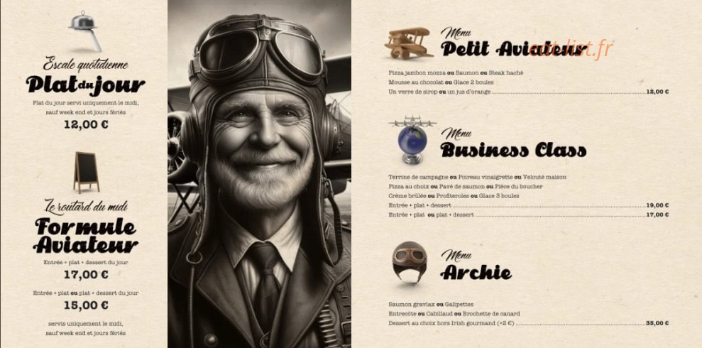 L'Aviateur — carte page 1