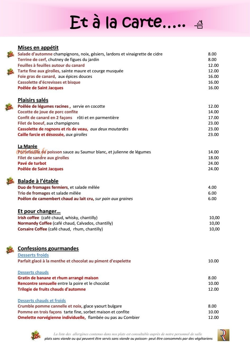 Le Moulin Des Saveurs — carte page 6