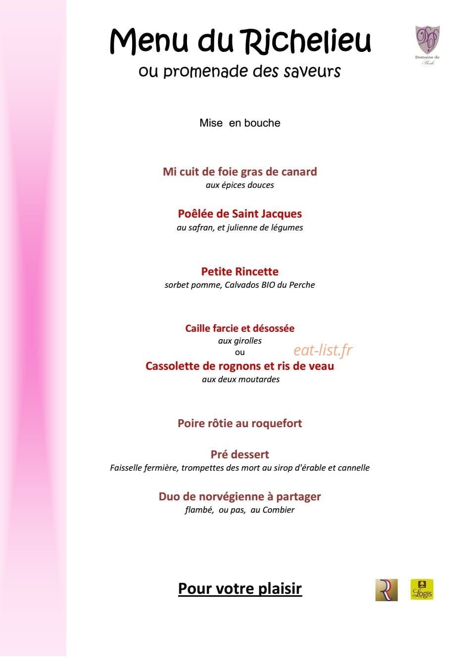 Le Moulin Des Saveurs — carte page 4