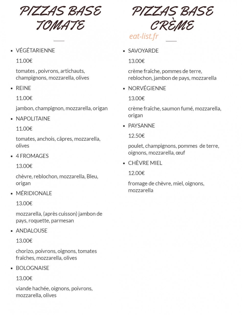 Bistrot des Ecuyers — carte page 6