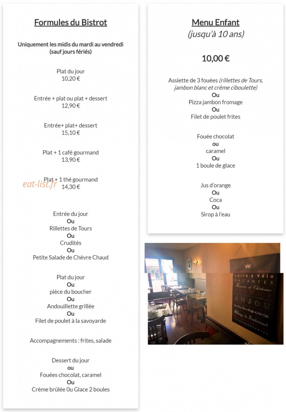 Bistrot des Ecuyers — carte page 3