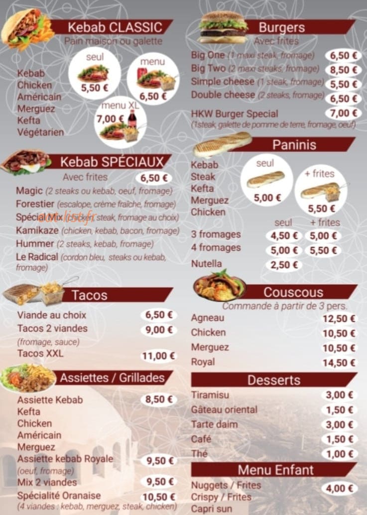 Hkw Food — carte page 2
