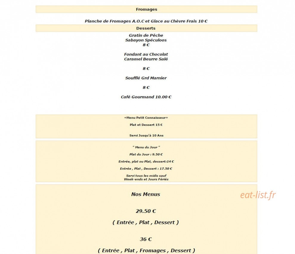 L'Amuse Bouche — carte page 2