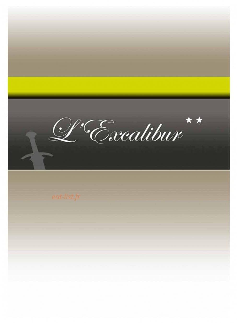 L'Excalibur — carte page 1