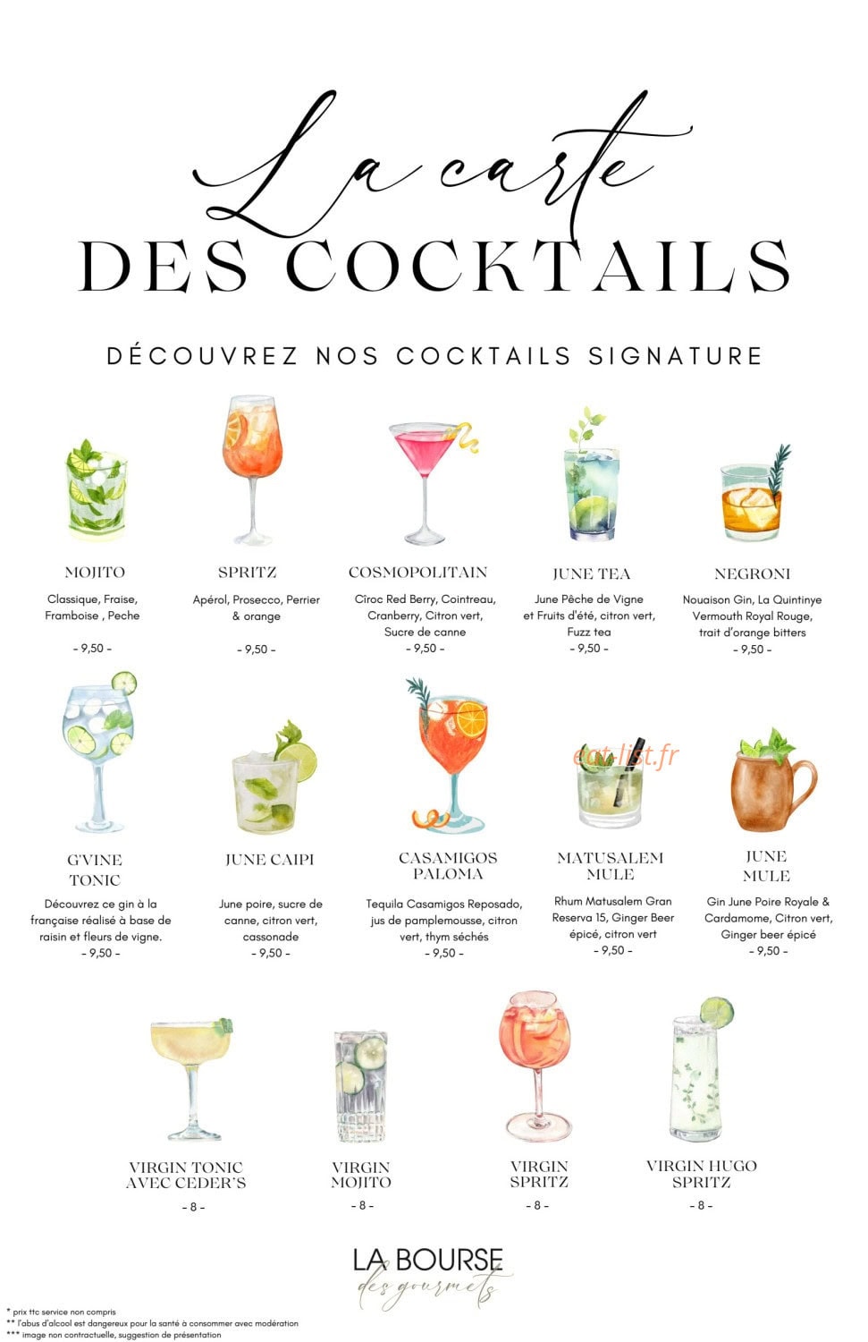La Bourse des Gourmets — carte page 12
