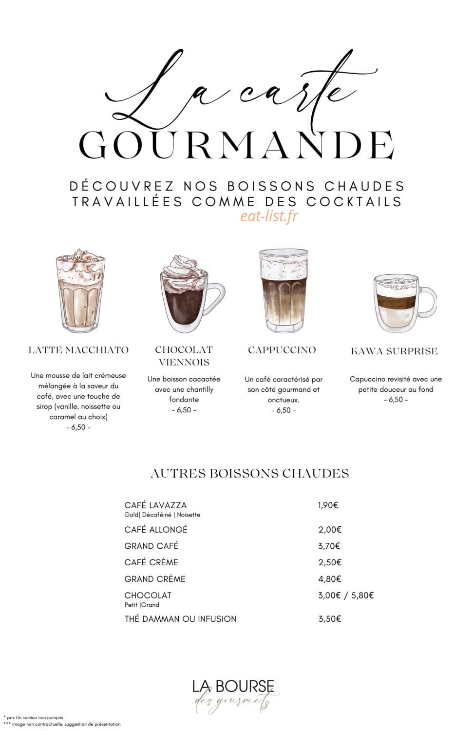 La Bourse des Gourmets — carte page 8