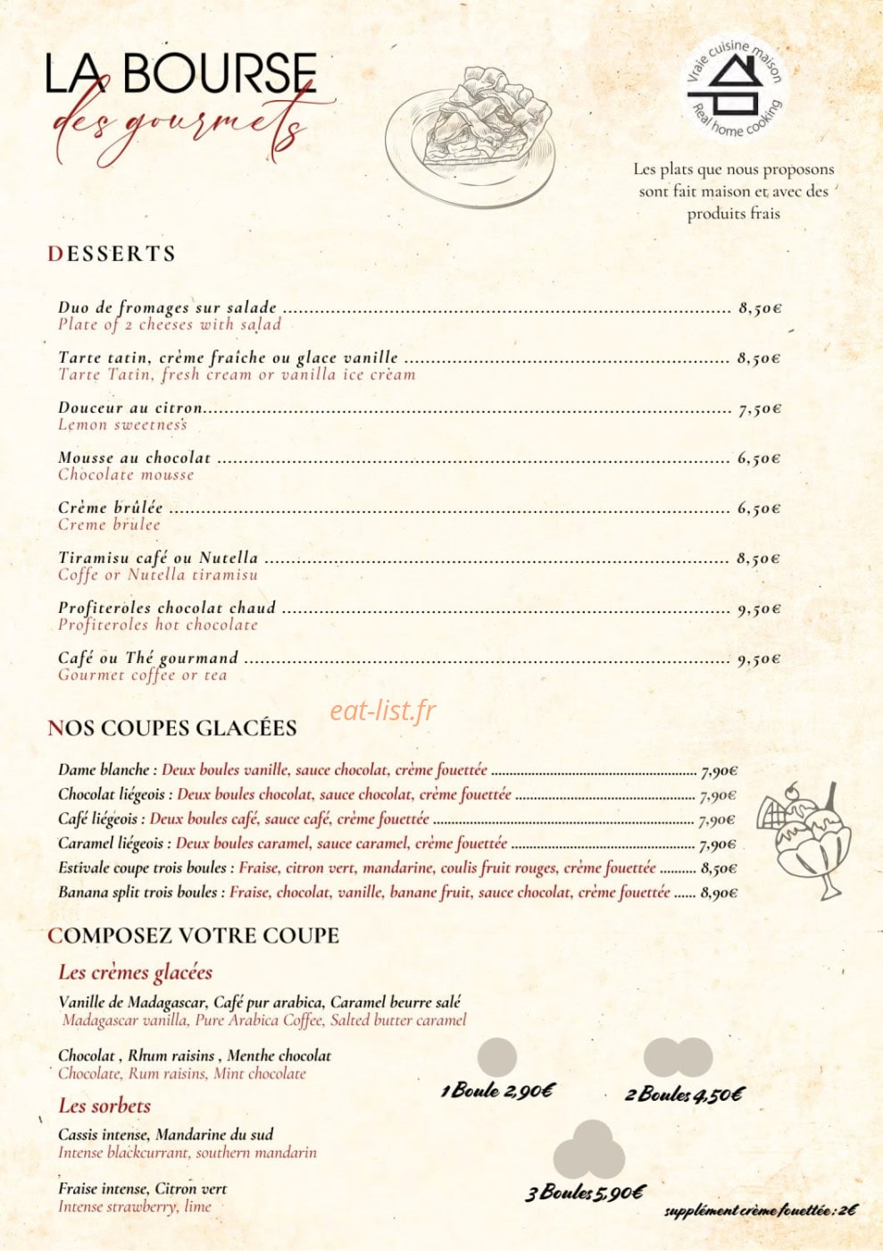 La Bourse des Gourmets — carte page 5