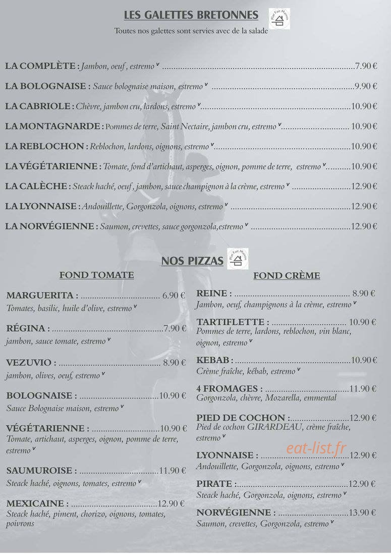La Calèche — carte page 7
