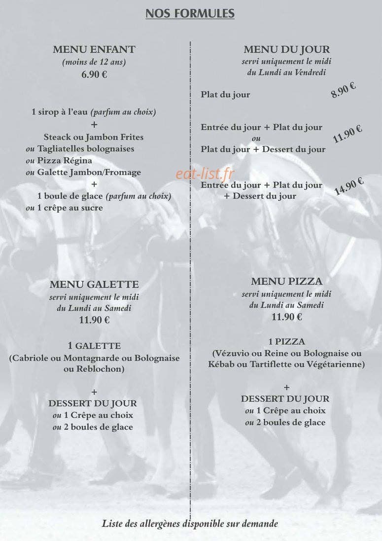 La Calèche — carte page 4
