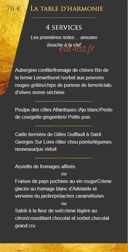 La Table du Château Gratien — carte page 2