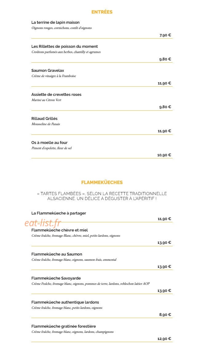 La Taverne — carte page 2