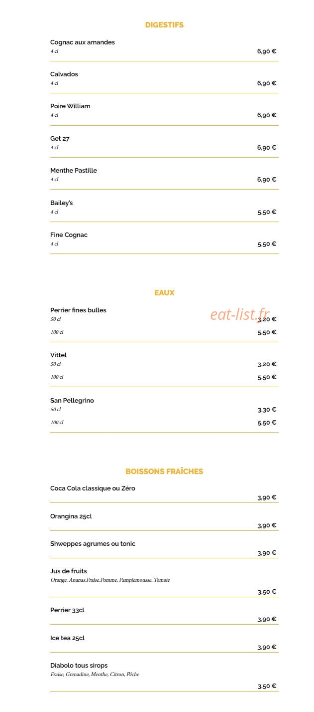 La Taverne — carte page 13