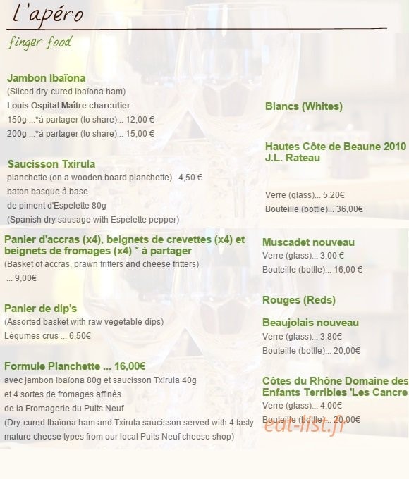 Le 7 Brasserie — carte page 7