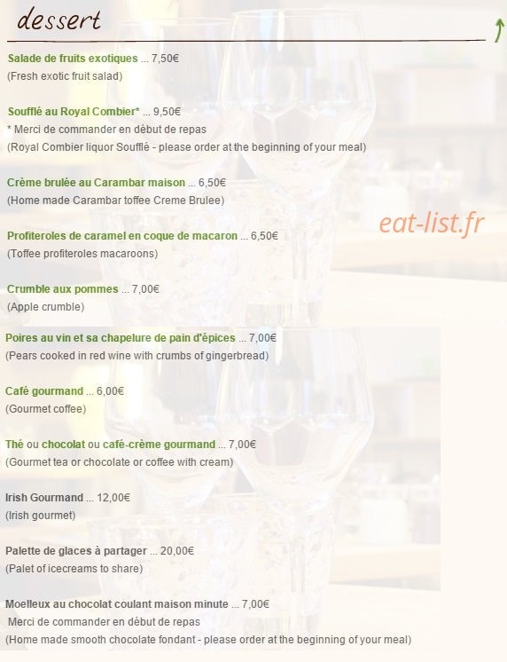 Le 7 Brasserie — carte page 9