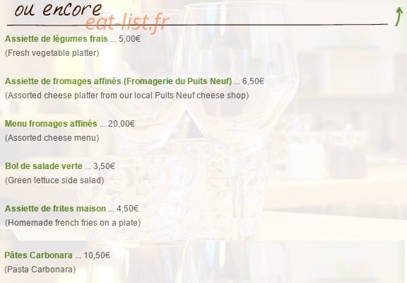 Le 7 Brasserie — carte page 3