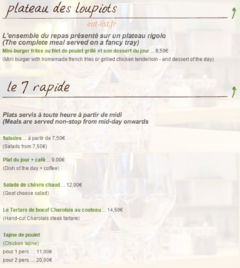 Le 7 Brasserie — carte page 8