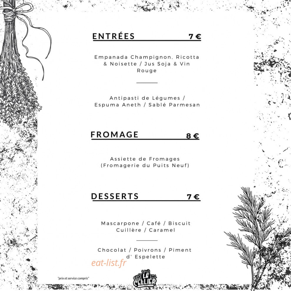 Le Cellier — carte page 1