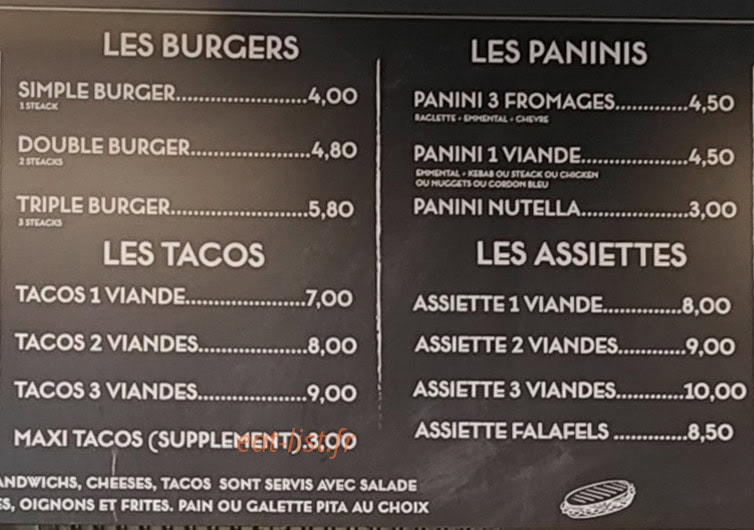 Le Chawarma 2.0 — carte page 2