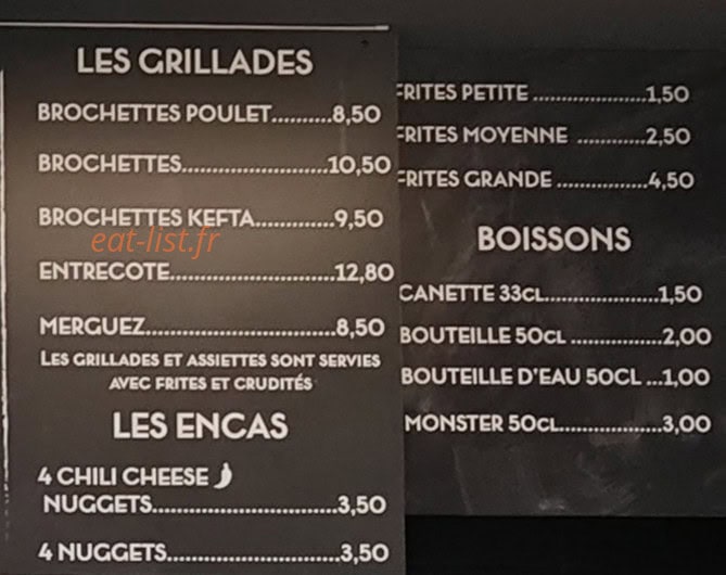 Le Chawarma 2.0 — carte page 3