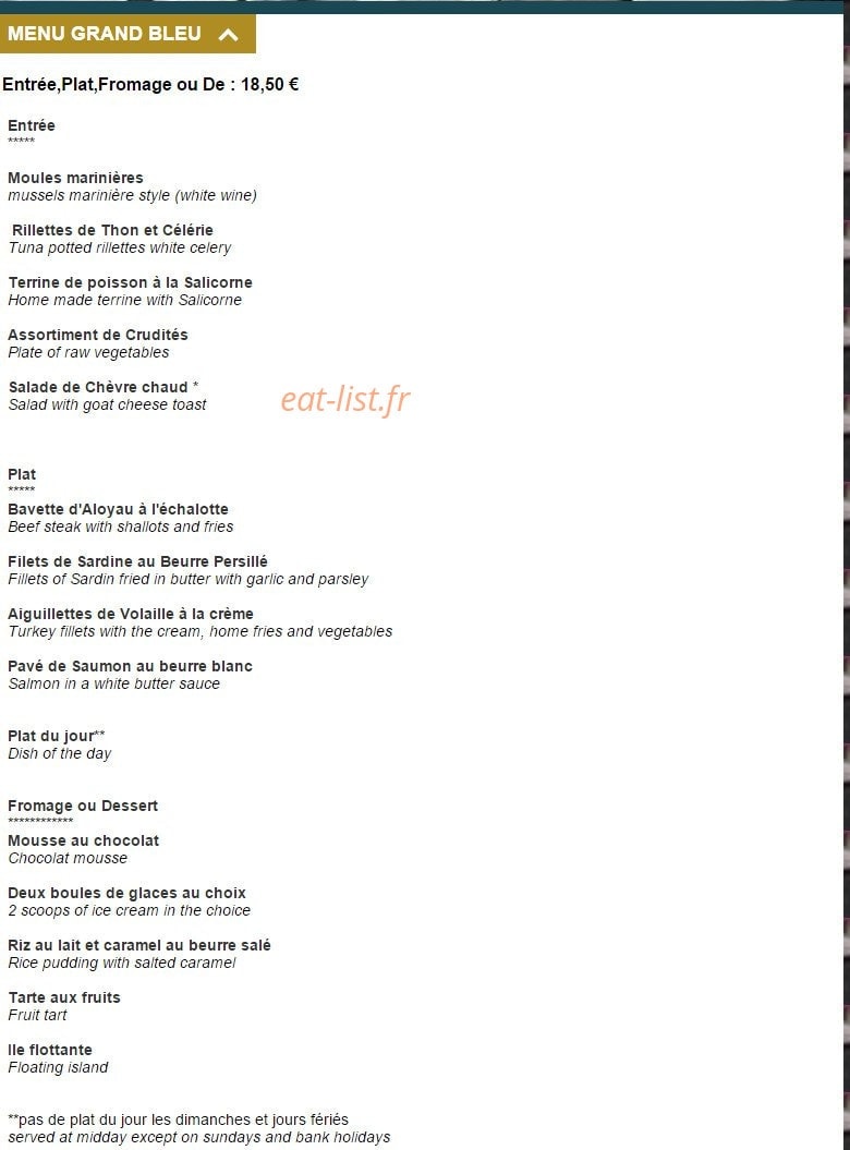 Le Grand Bleu — carte page 2