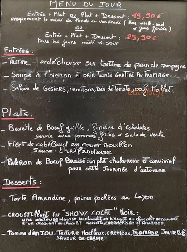 Le Saint Pierre — carte page 1