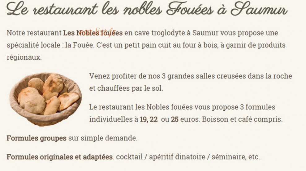Les Nobles Fouées — carte page 1