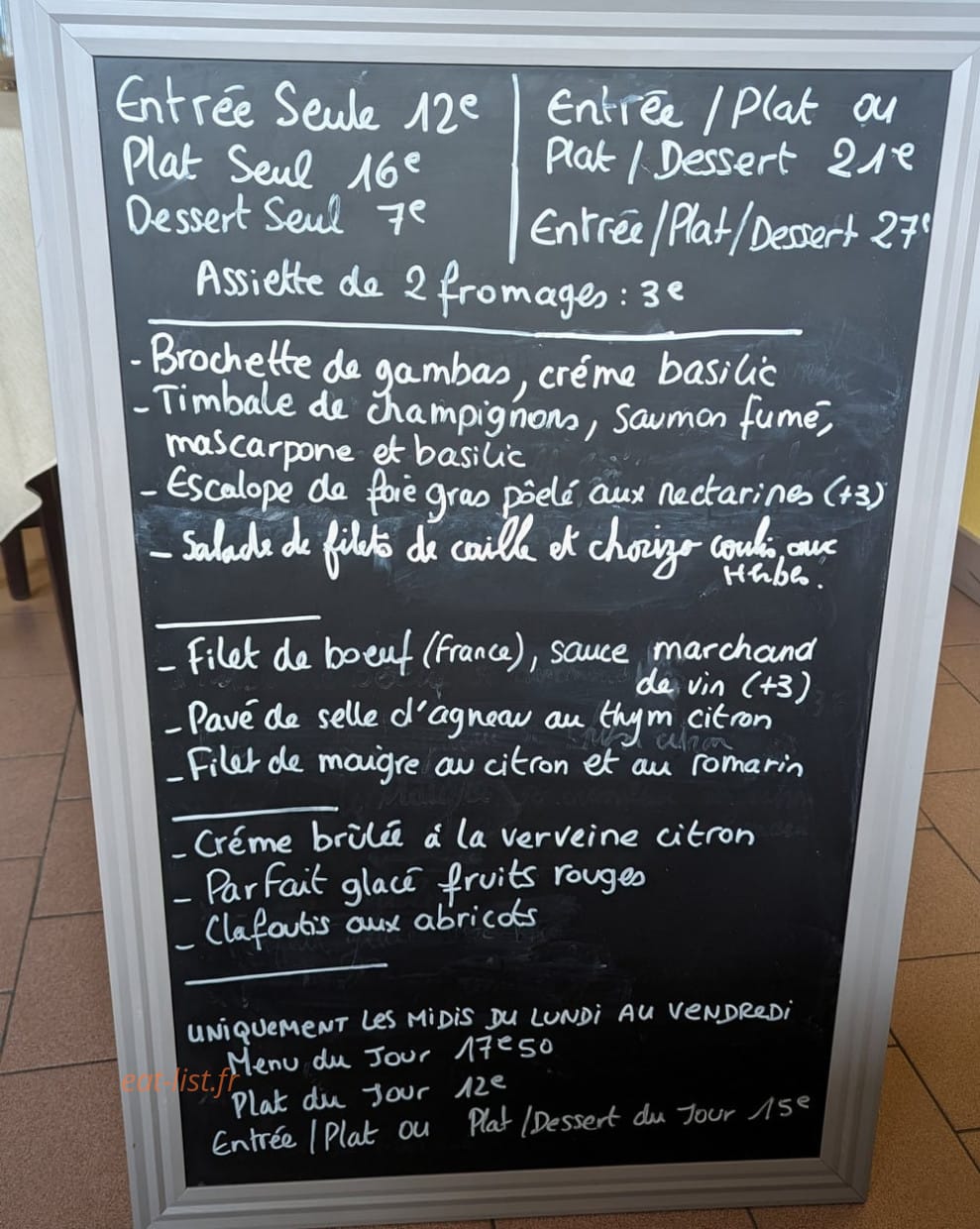 Les Quatre Saisons — carte page 1