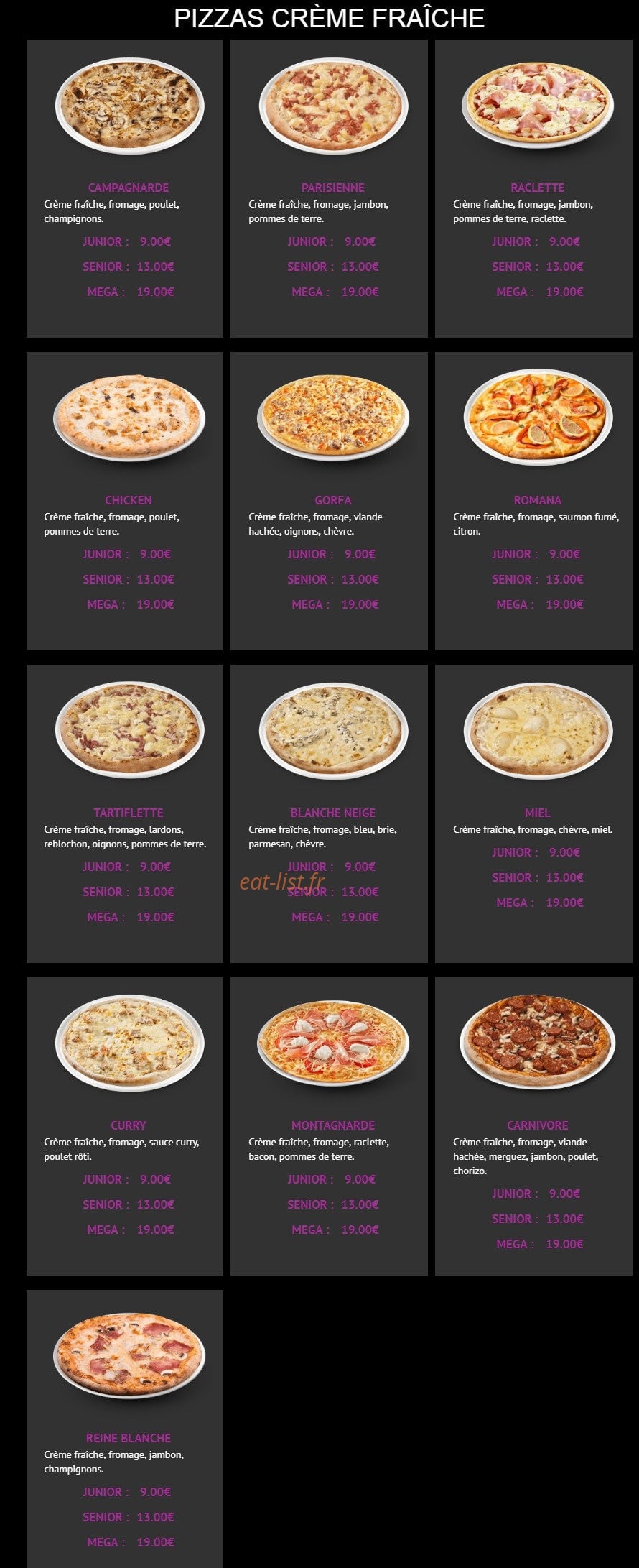 Milano Pizza — carte page 6