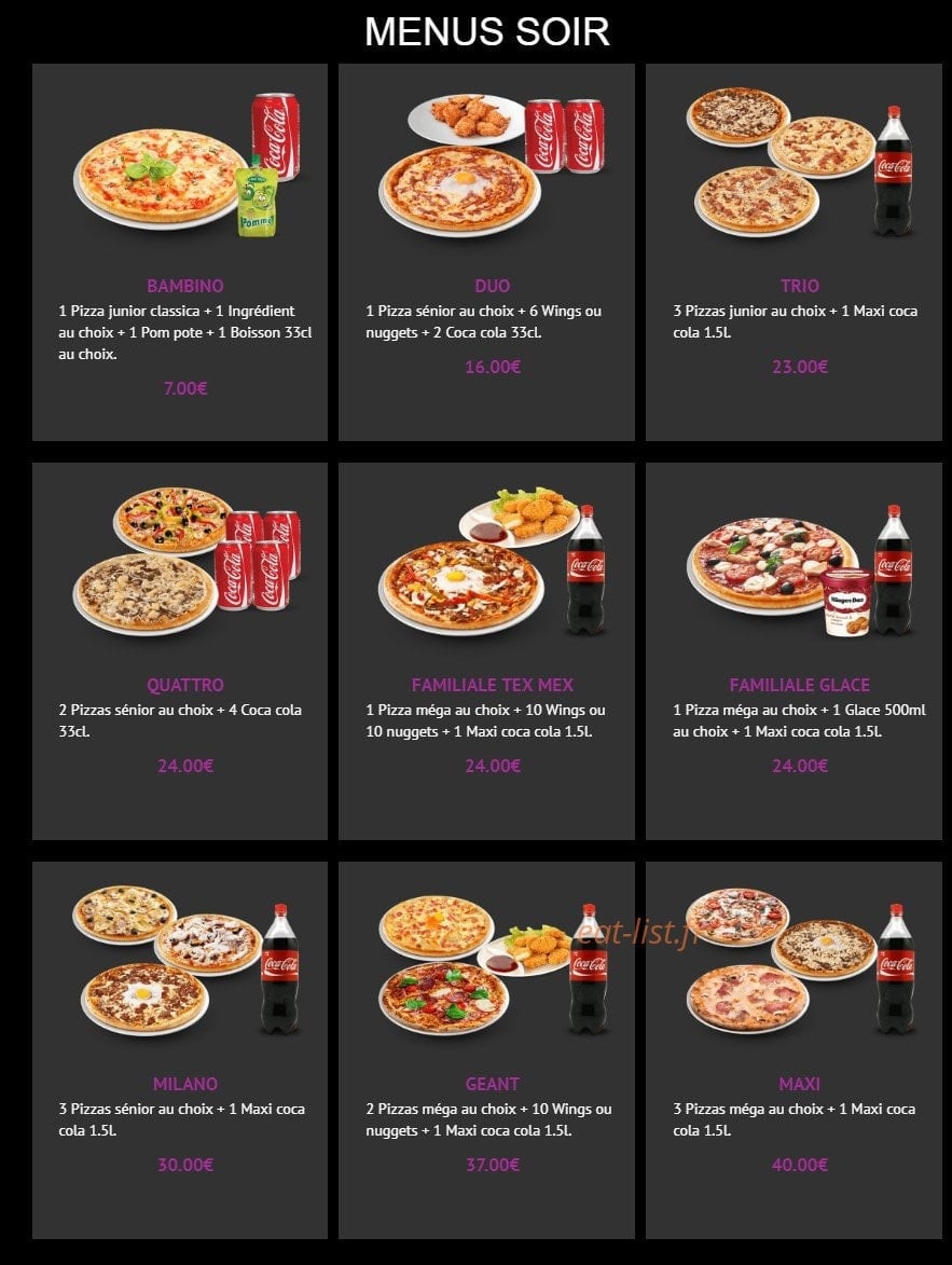 Milano Pizza — carte page 2