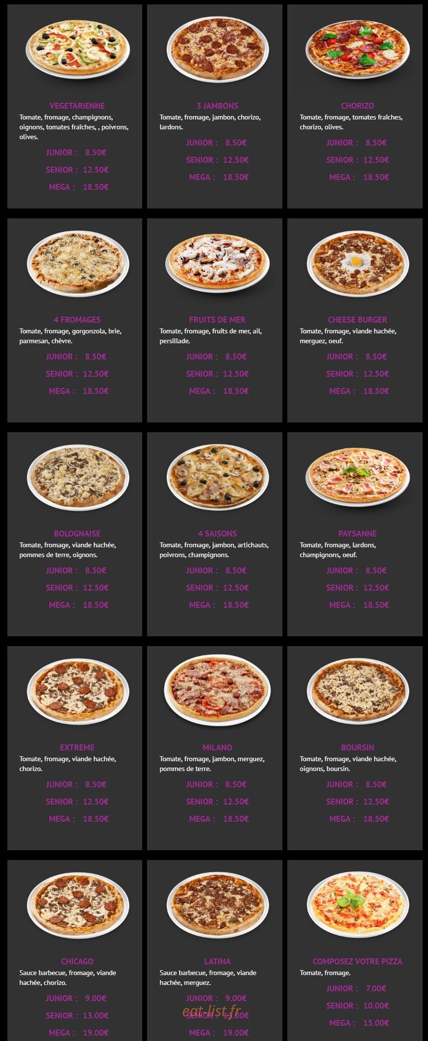 Milano Pizza — carte page 5