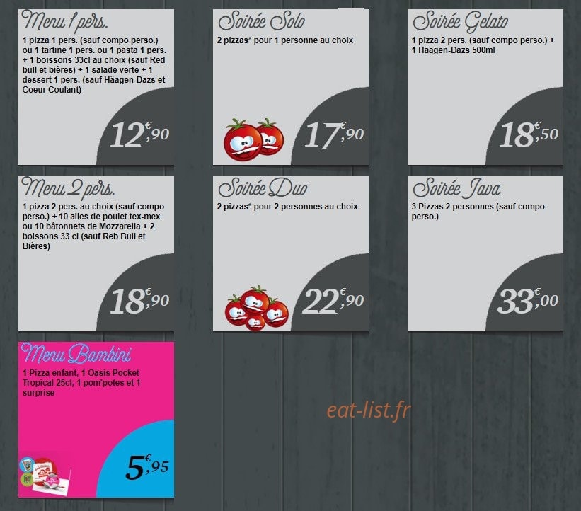 Pizza Tempo — carte page 3