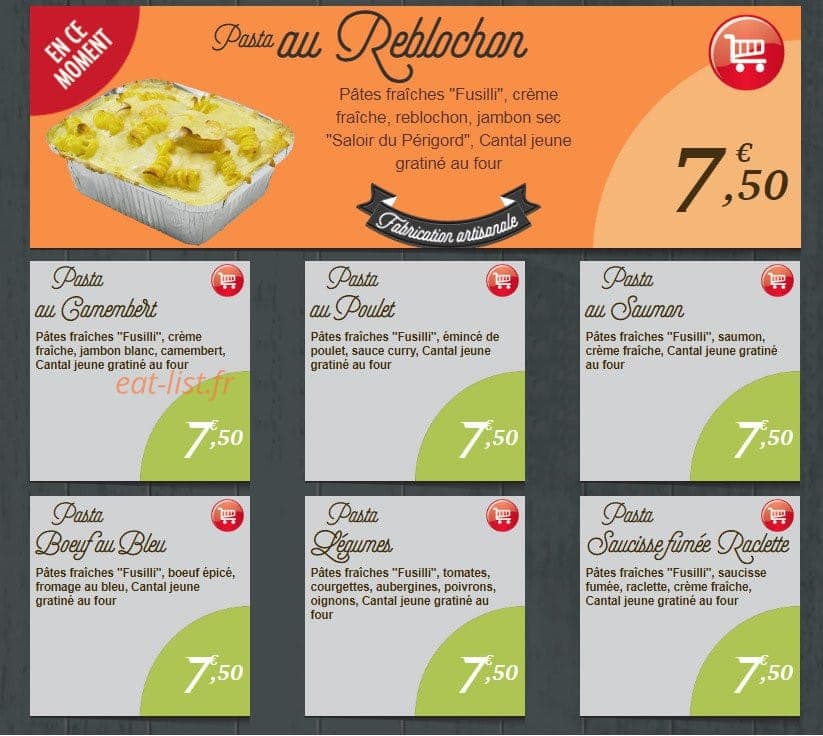 Pizza Tempo — carte page 7