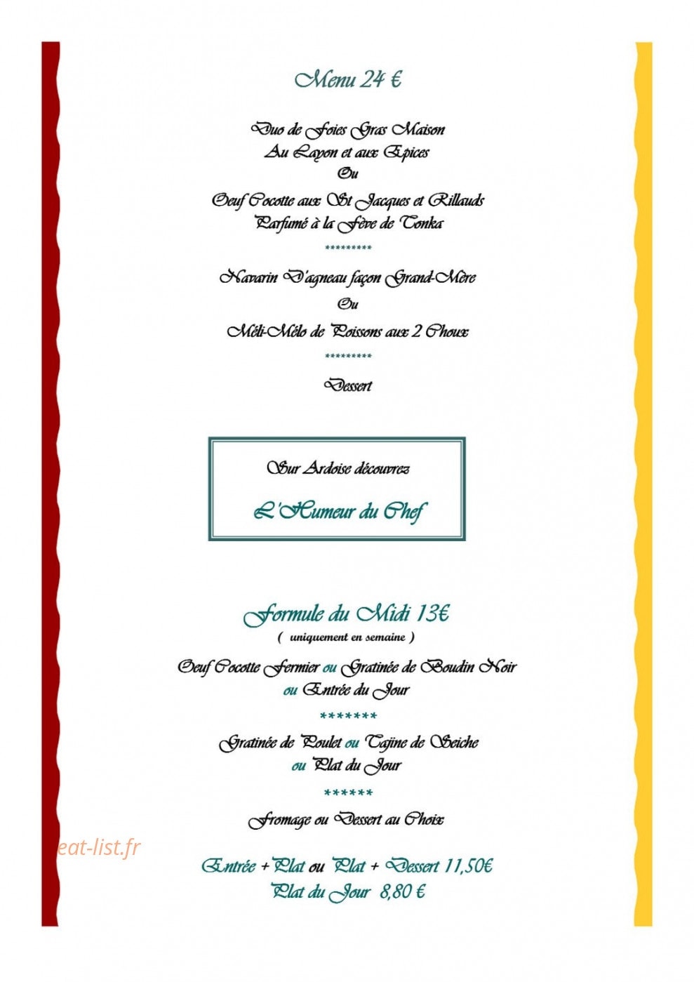 Resto du Carrousel — carte page 3