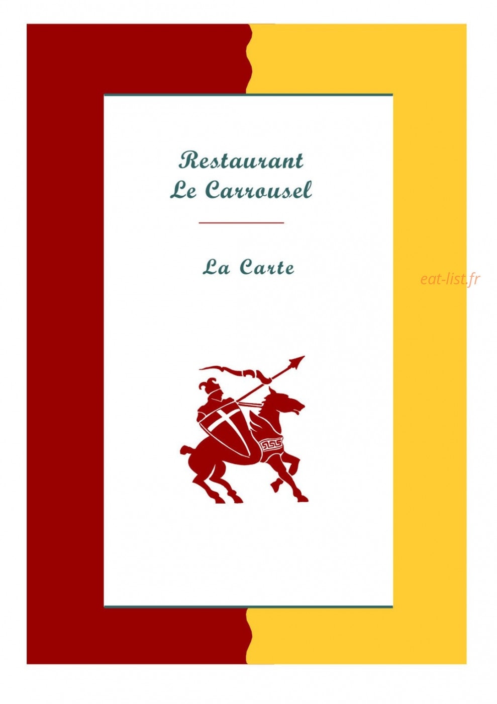 Resto du Carrousel — carte page 1