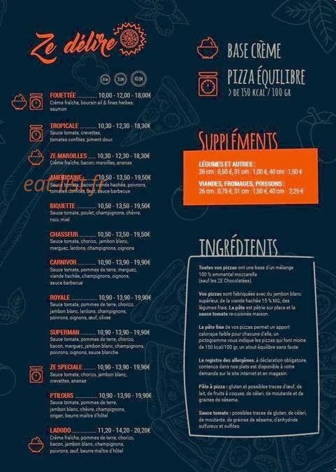 Ze pizza — carte page 2