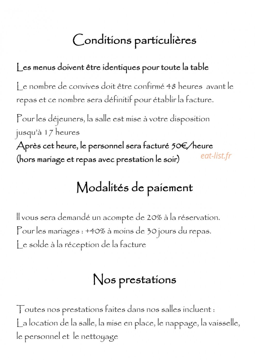 Auberge de l'ombrée — carte page 10