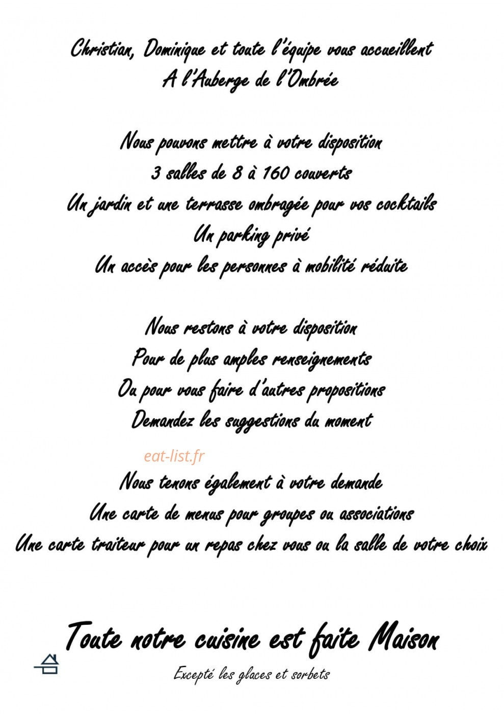 Auberge de l'ombrée — carte page 4