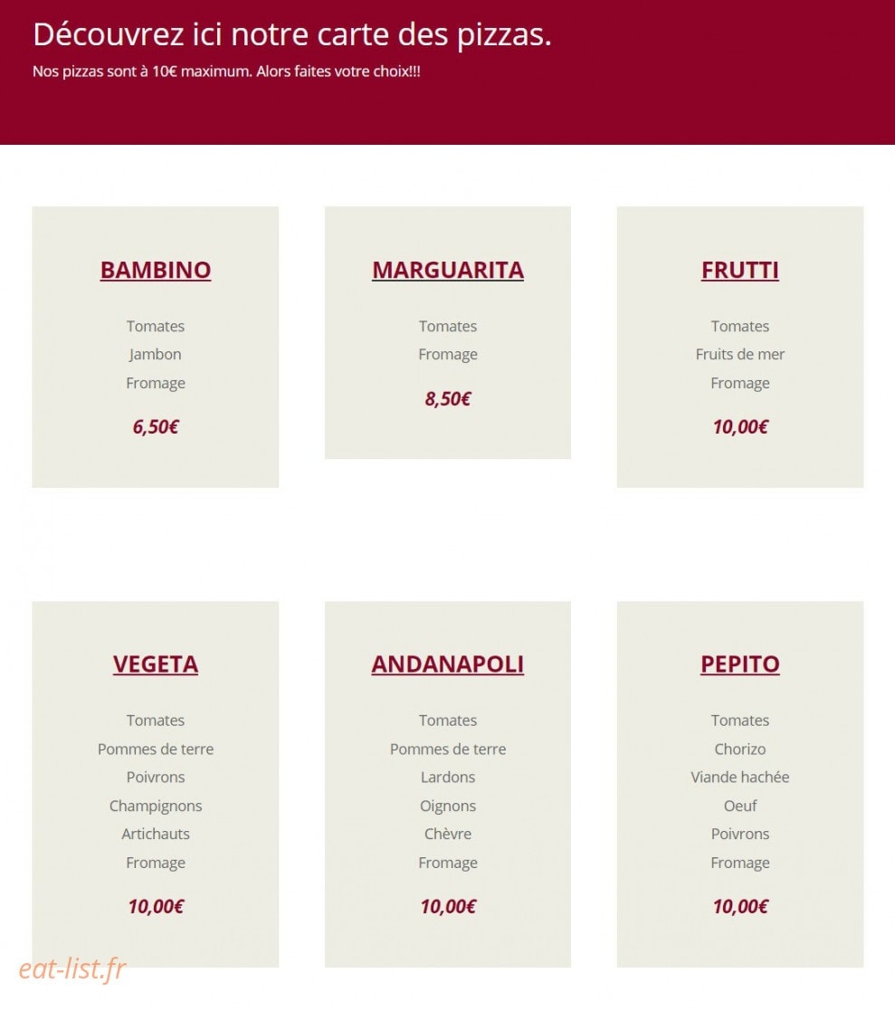 La Bon'Heure — carte page 1