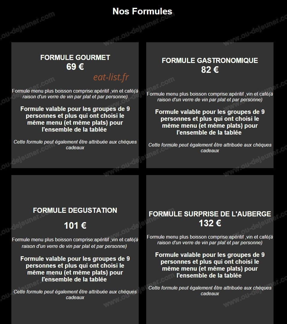 Auberge de la Diligence — carte page 7