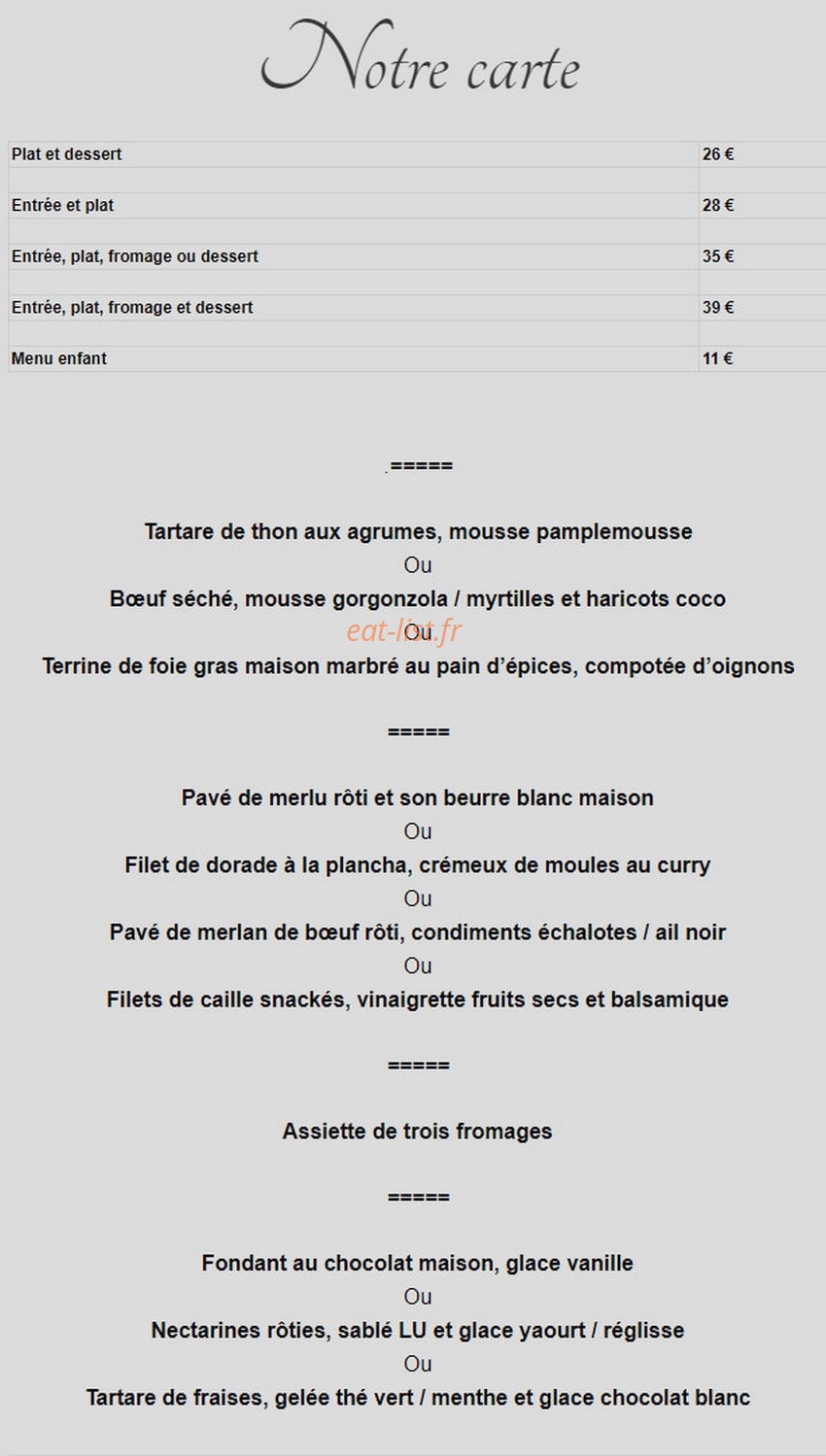 La Passerelle — carte page 1