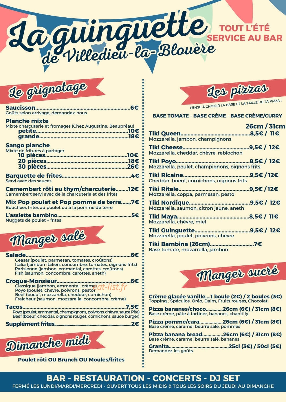 Sango Bar — carte page 2