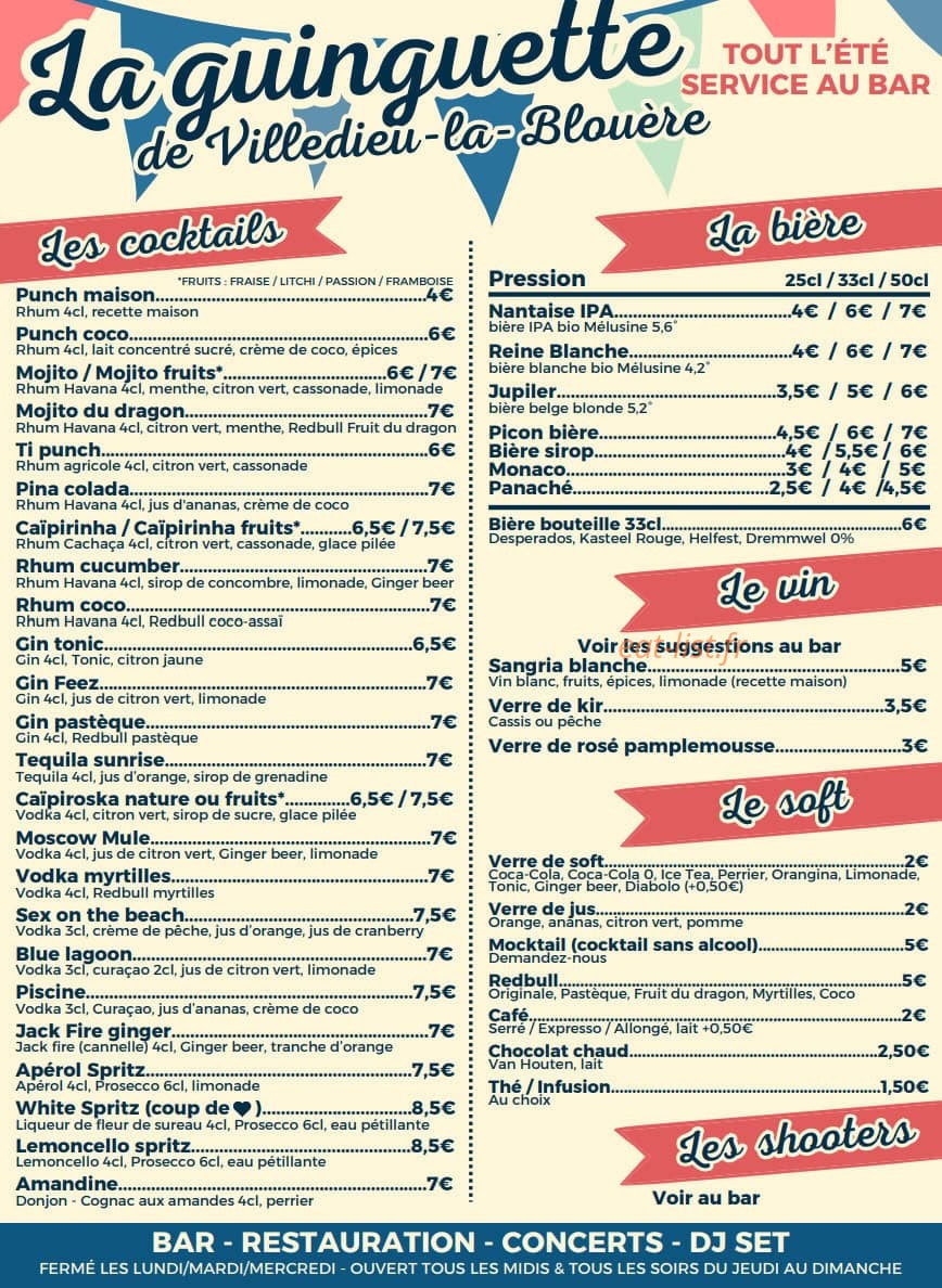 Sango Bar — carte page 5